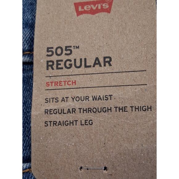 Men’s Essential Levi’s 505 Straight Fit Jeans Brand New With Tags 36X30 Stretch - Picture 9 of 9
